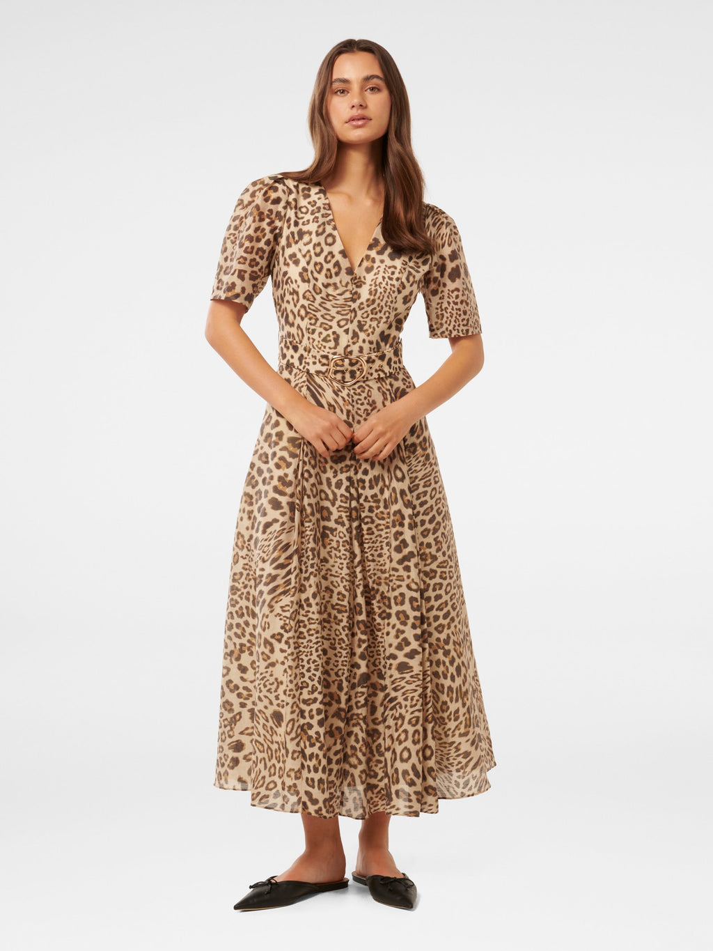 Melinda Belted Midi Dress