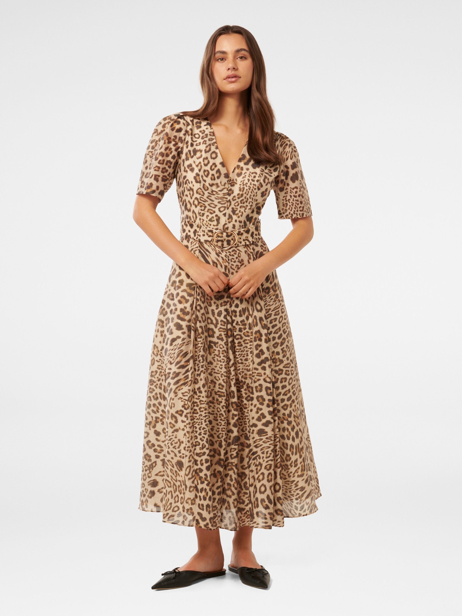 Melinda Belted Midi Dress