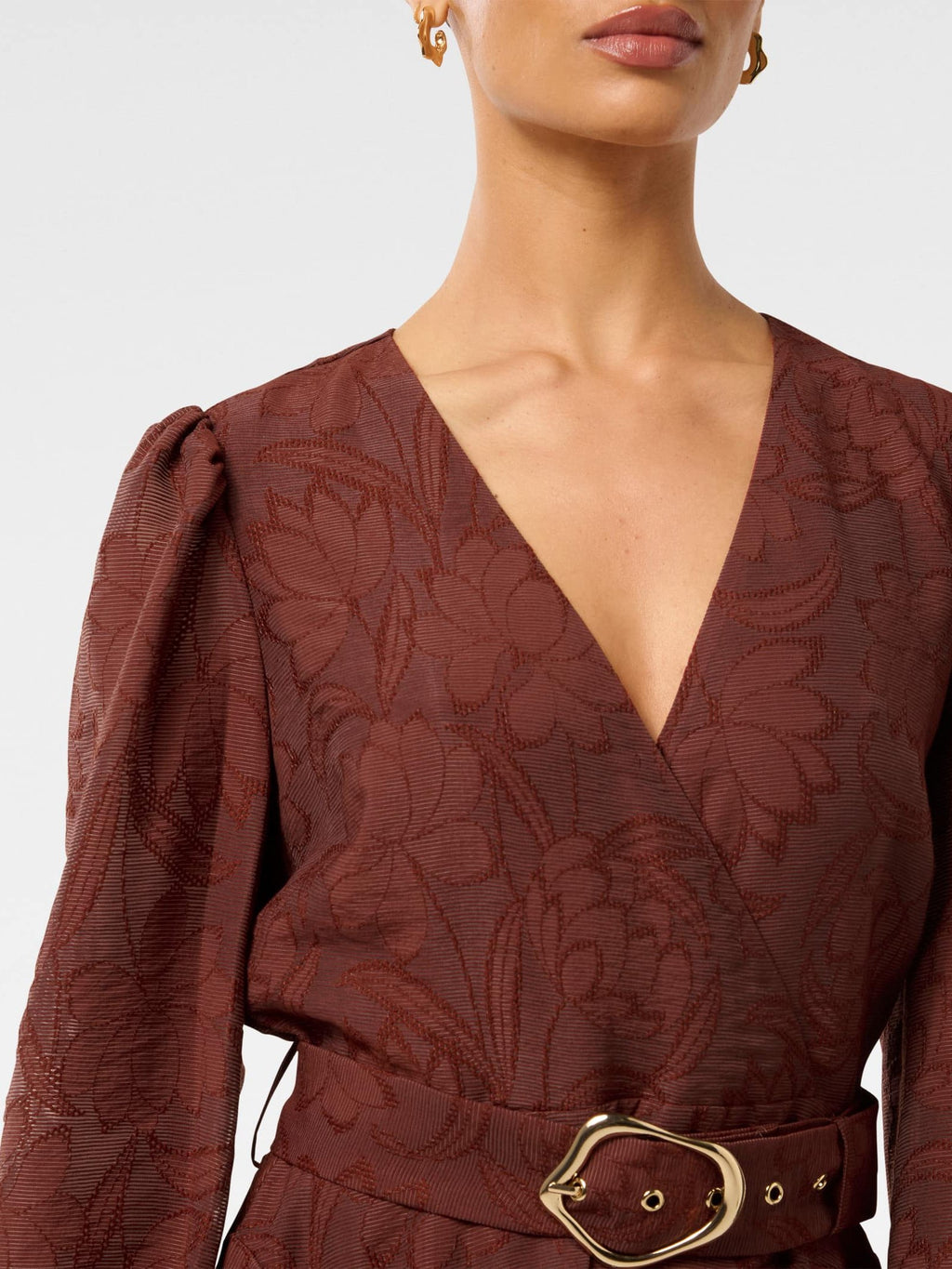  Amila Petite Belted Godet Mini Dress