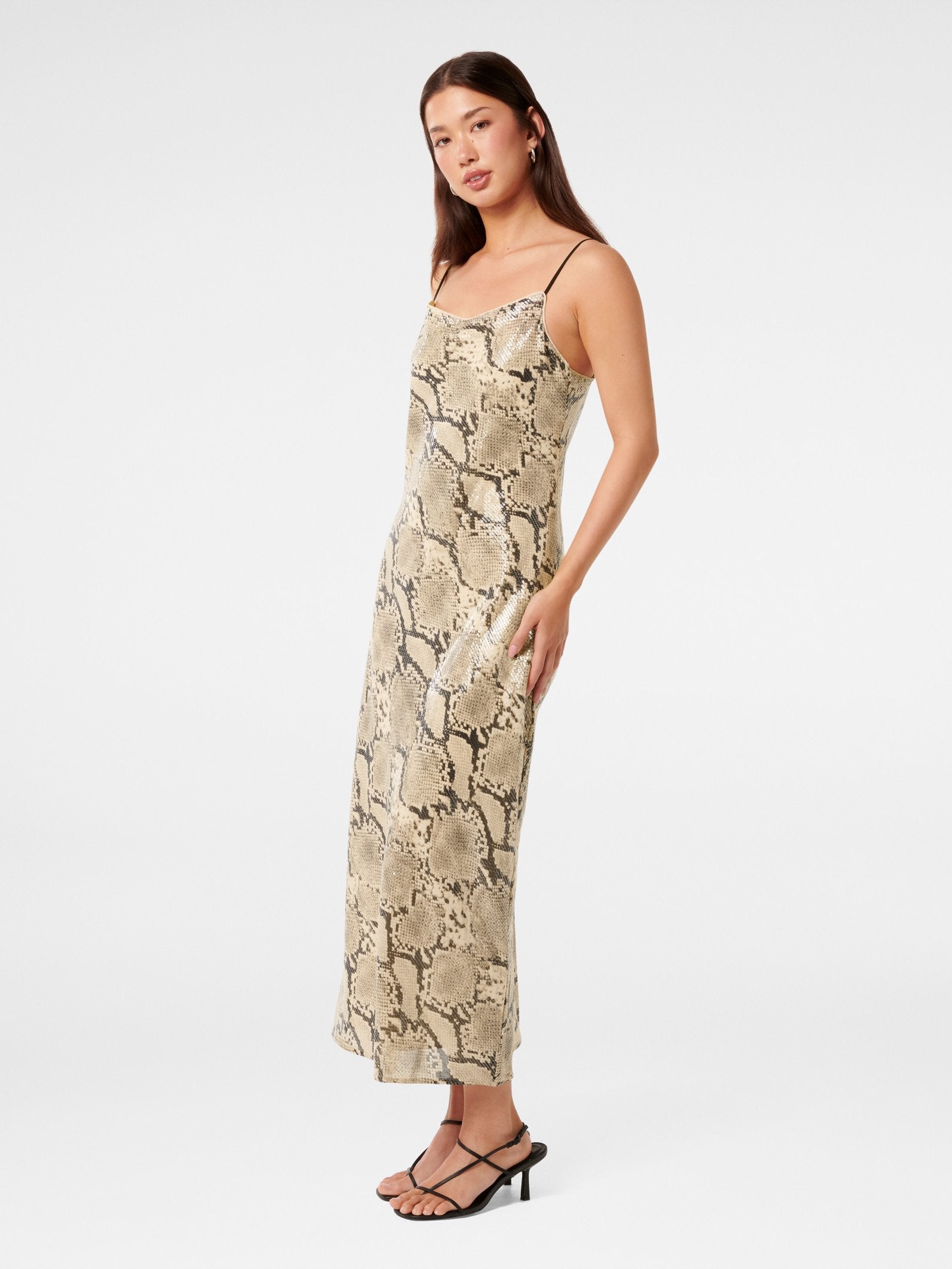  Kennedy Sequin Print Midi Dress