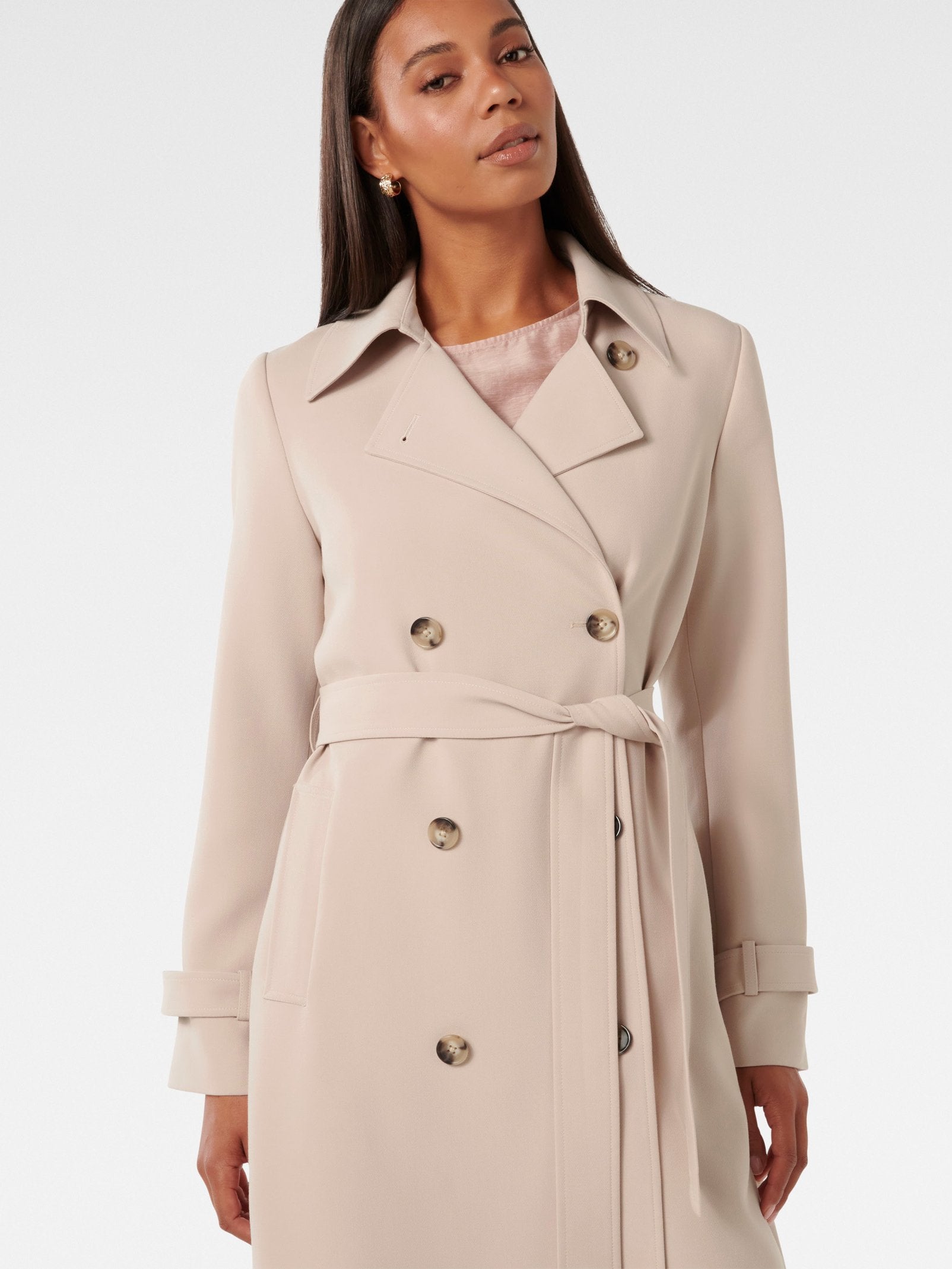 Leanne Crepe Trench Coat – Forever New