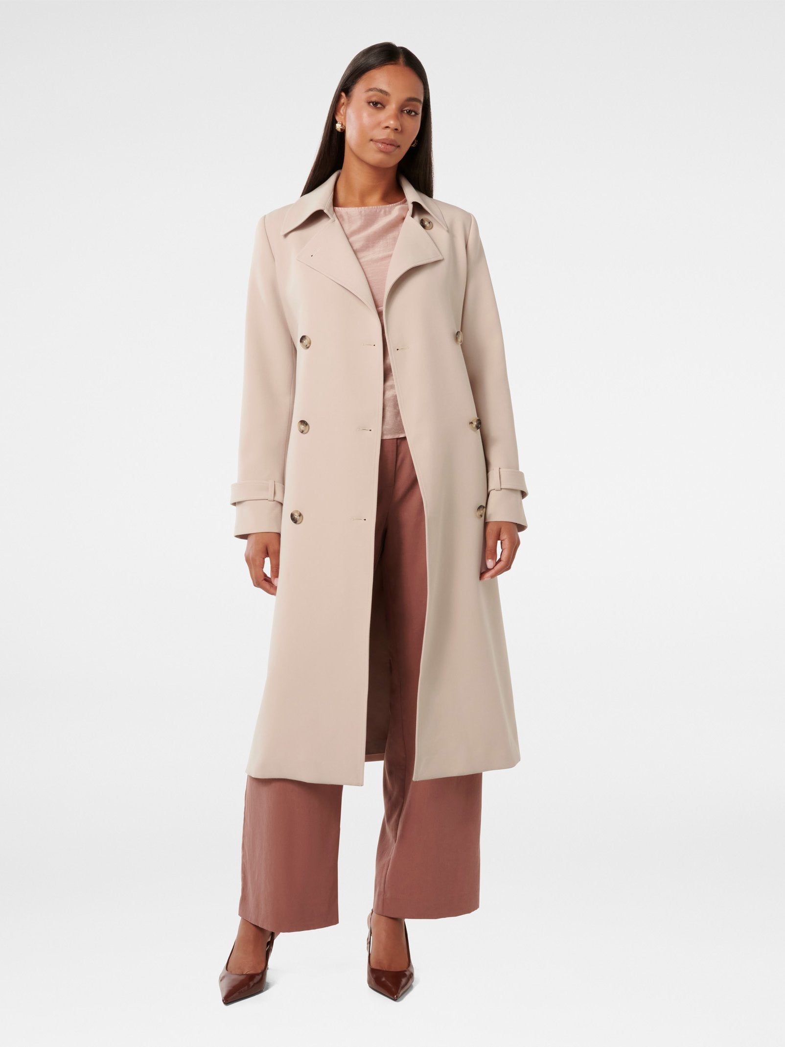 Leanne Crepe Trench Coat