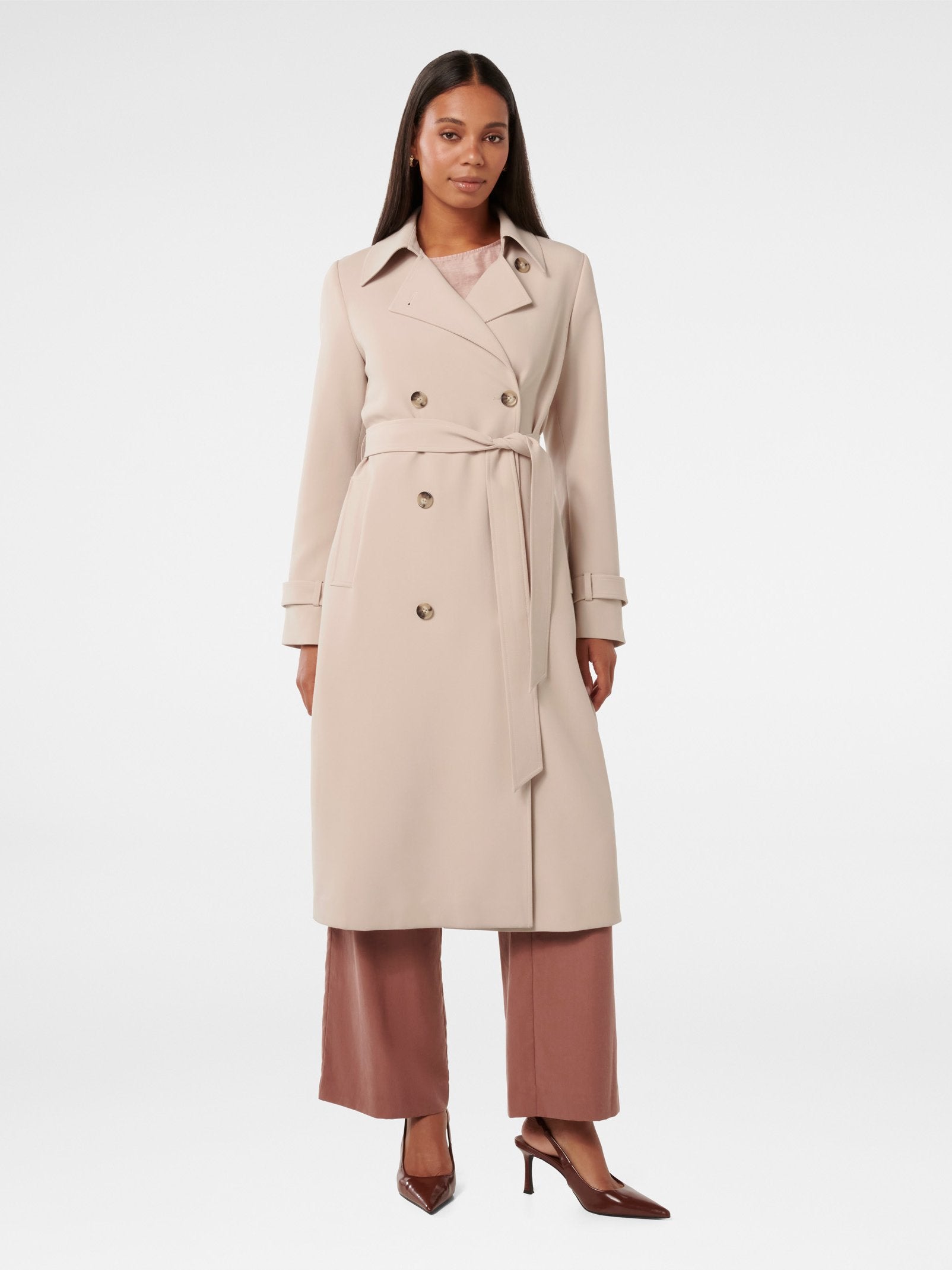 Leanne Crepe Trench Coat – Forever New