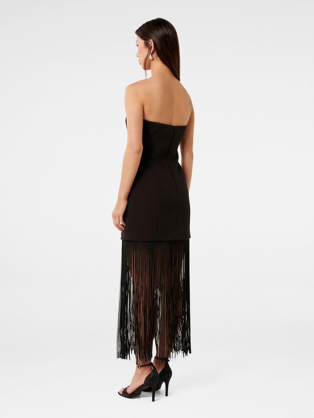  Brodie Strapless Fringe Dress