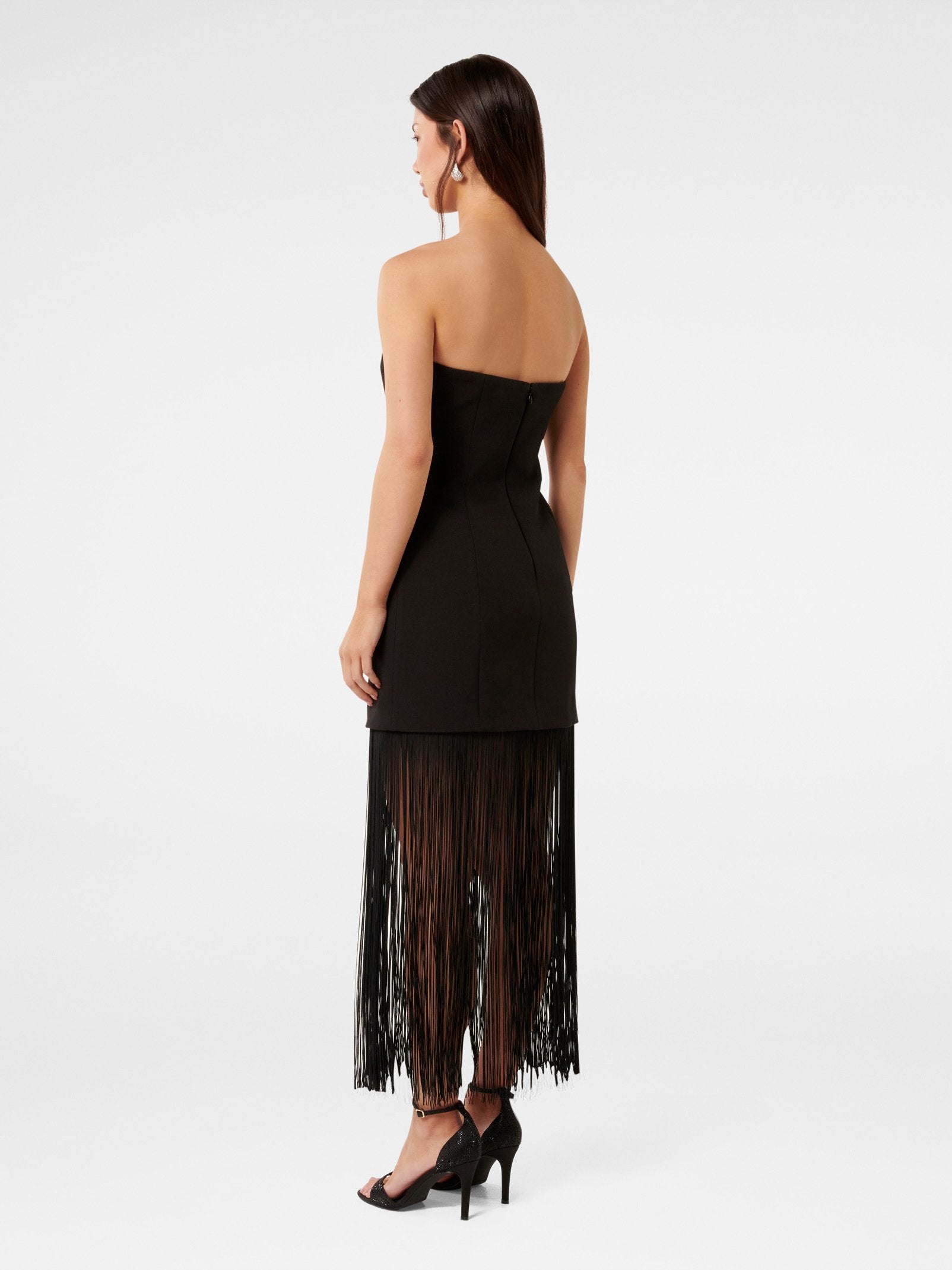 Brodie Strapless Fringe Dress