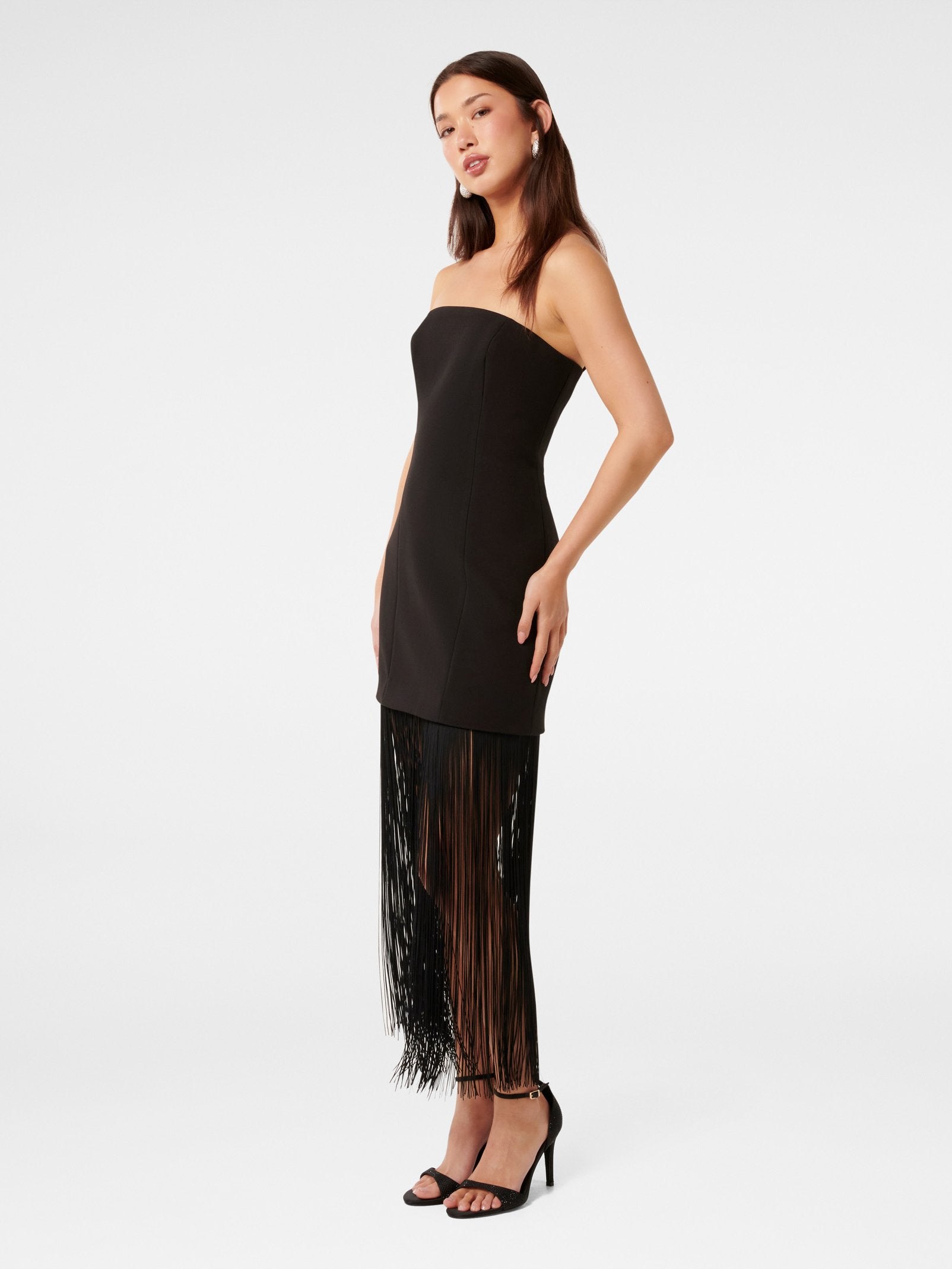  Brodie Strapless Fringe Dress