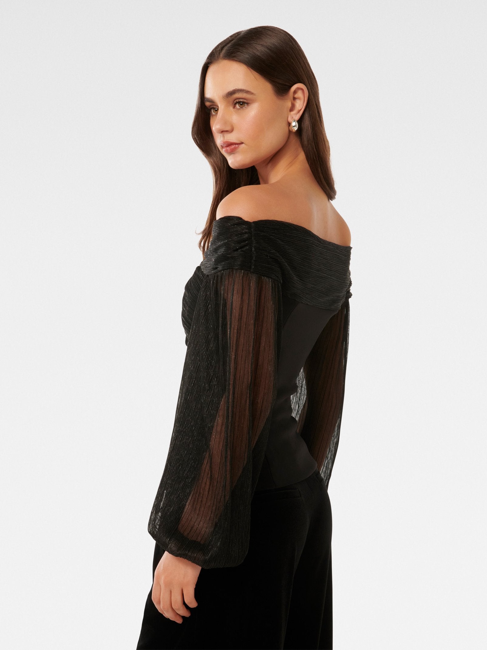  Alyssa Twist Front Plisse Top