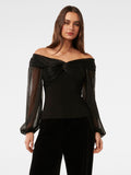 Alyssa Twist Front Plisse Top