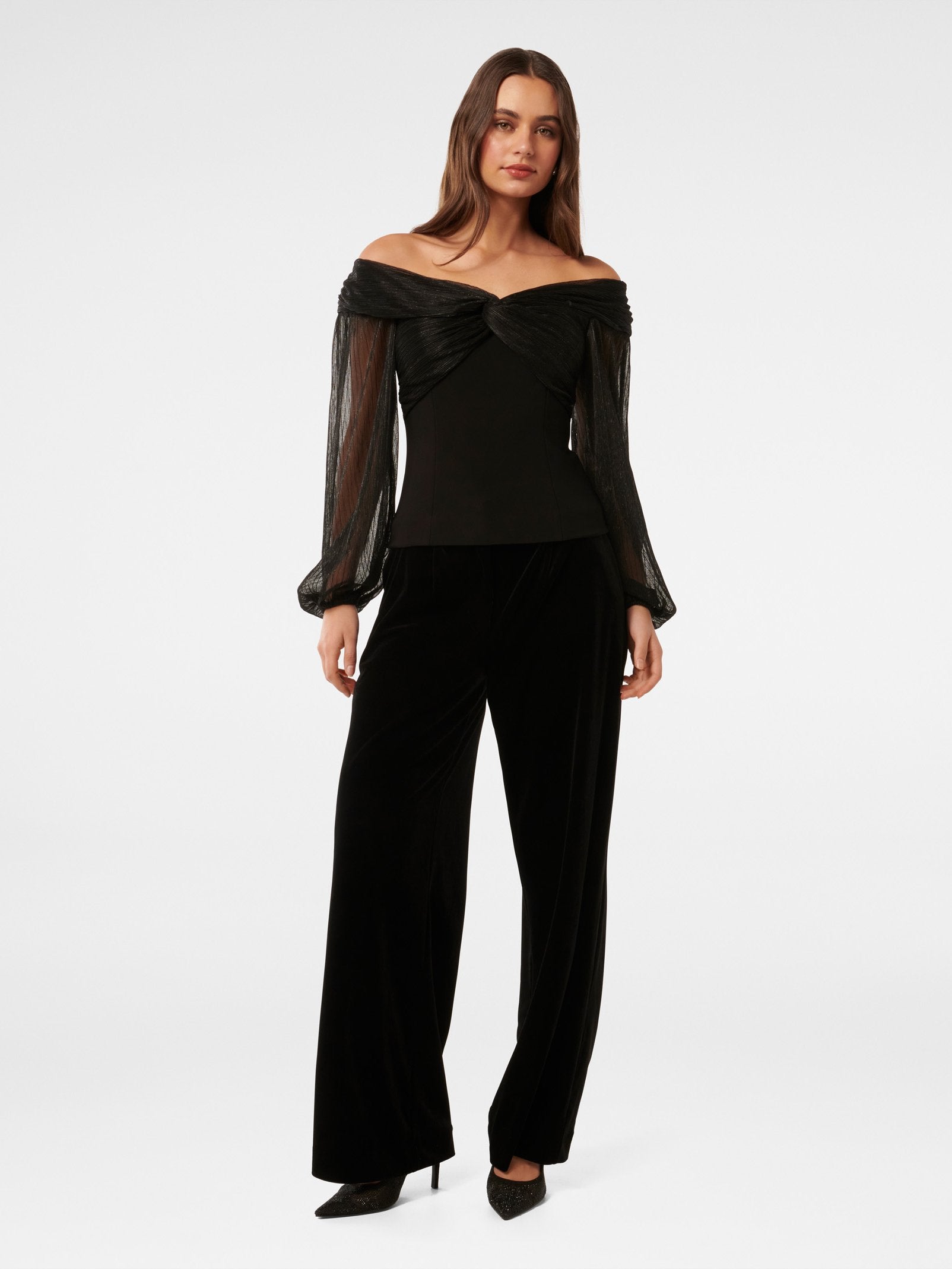  Alyssa Twist Front Plisse Top
