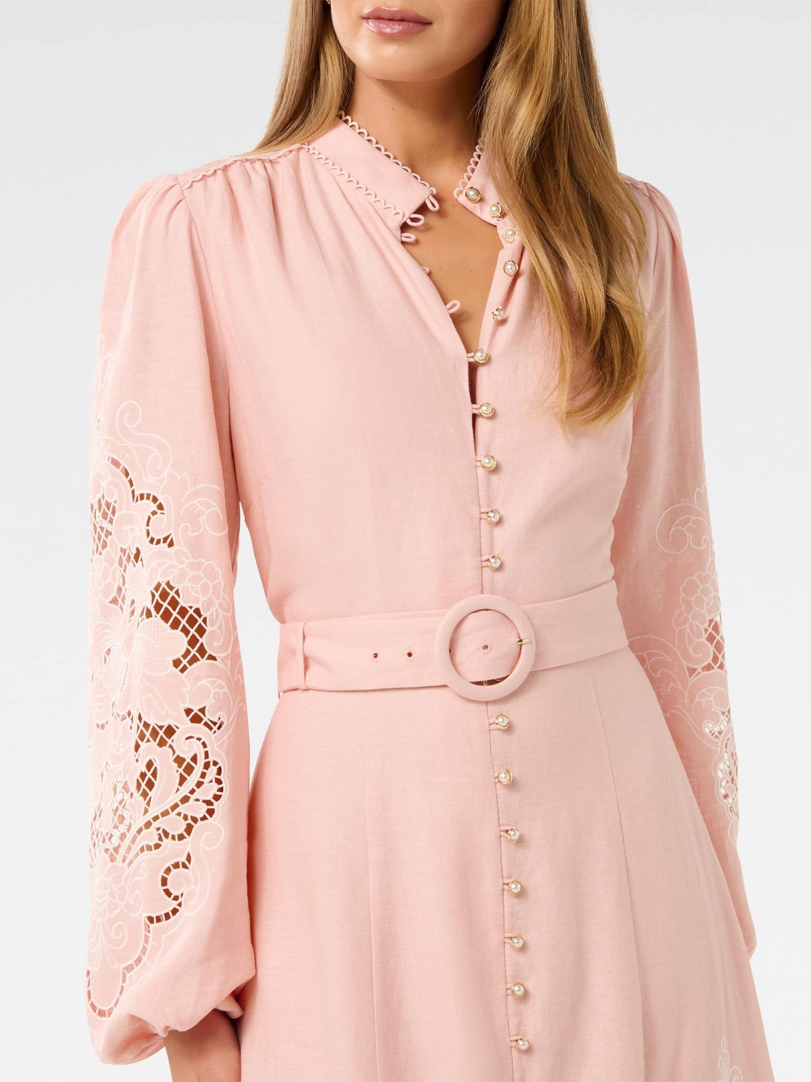 Ebony Embroidered Midi Dress