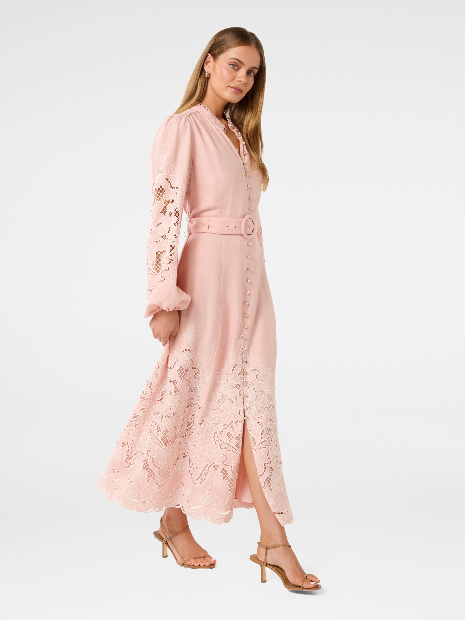 Ebony Embroidered Midi Dress