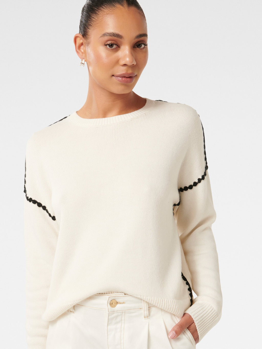  Tiffany Crochet Whipstitch Sweater