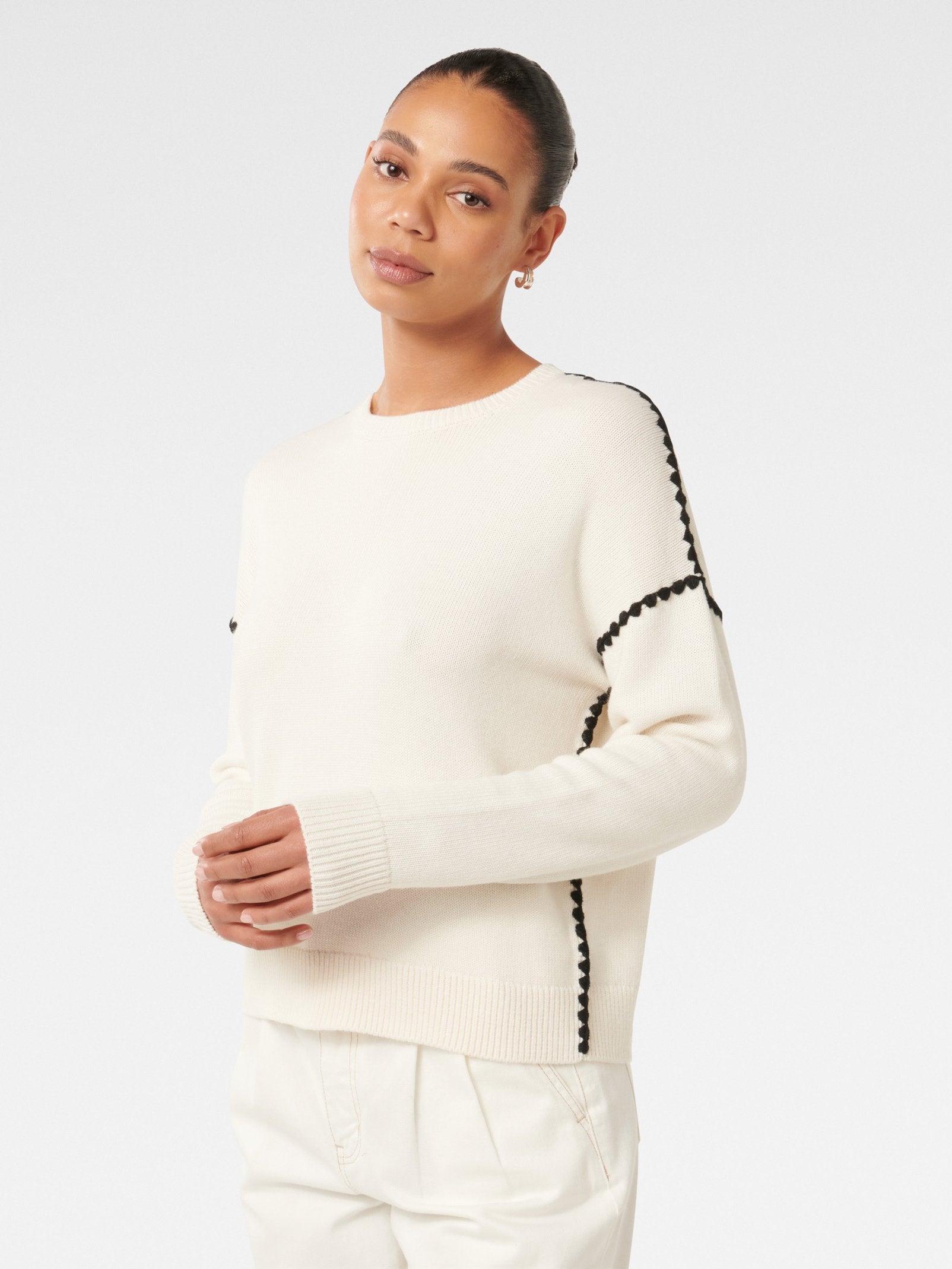  Tiffany Crochet Whipstitch Sweater