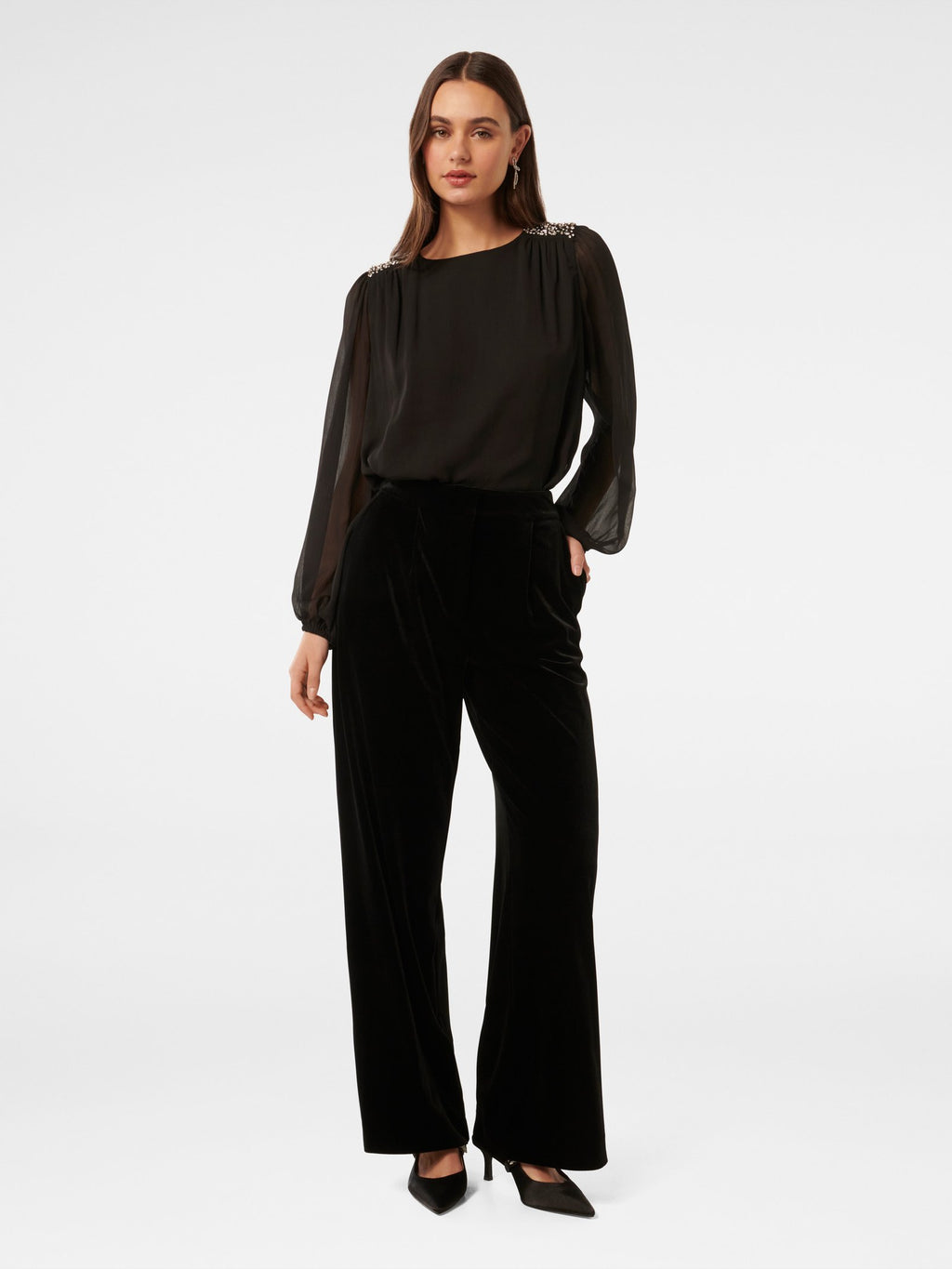  Dolly Beaded Yoke Blouse
