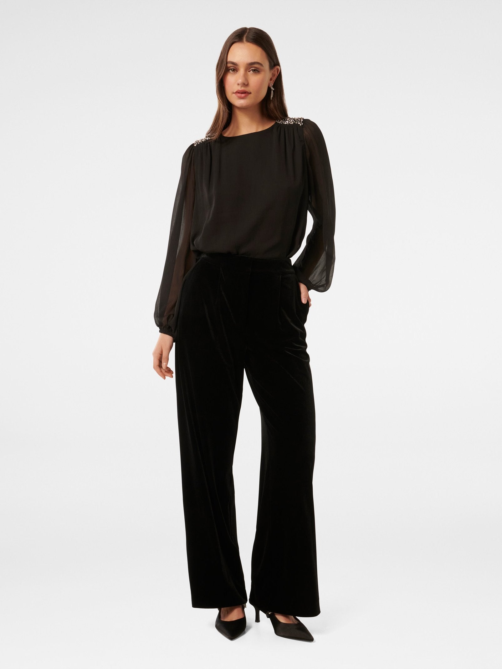  Dolly Beaded Yoke Blouse