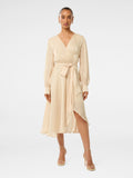 Mabel Petite Metallic Wrap Midi Dress