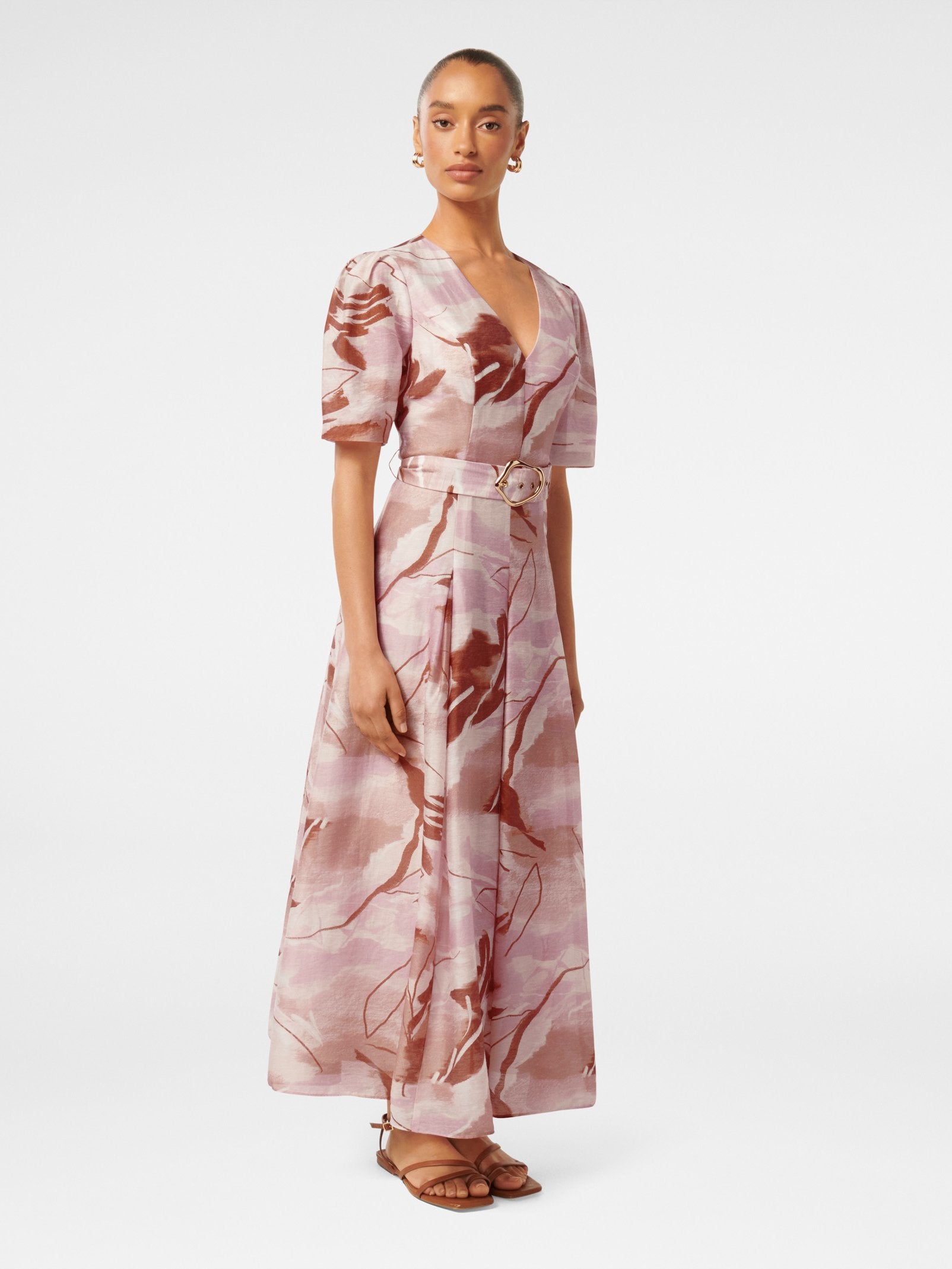  Melinda Petite Belted Midi Dress