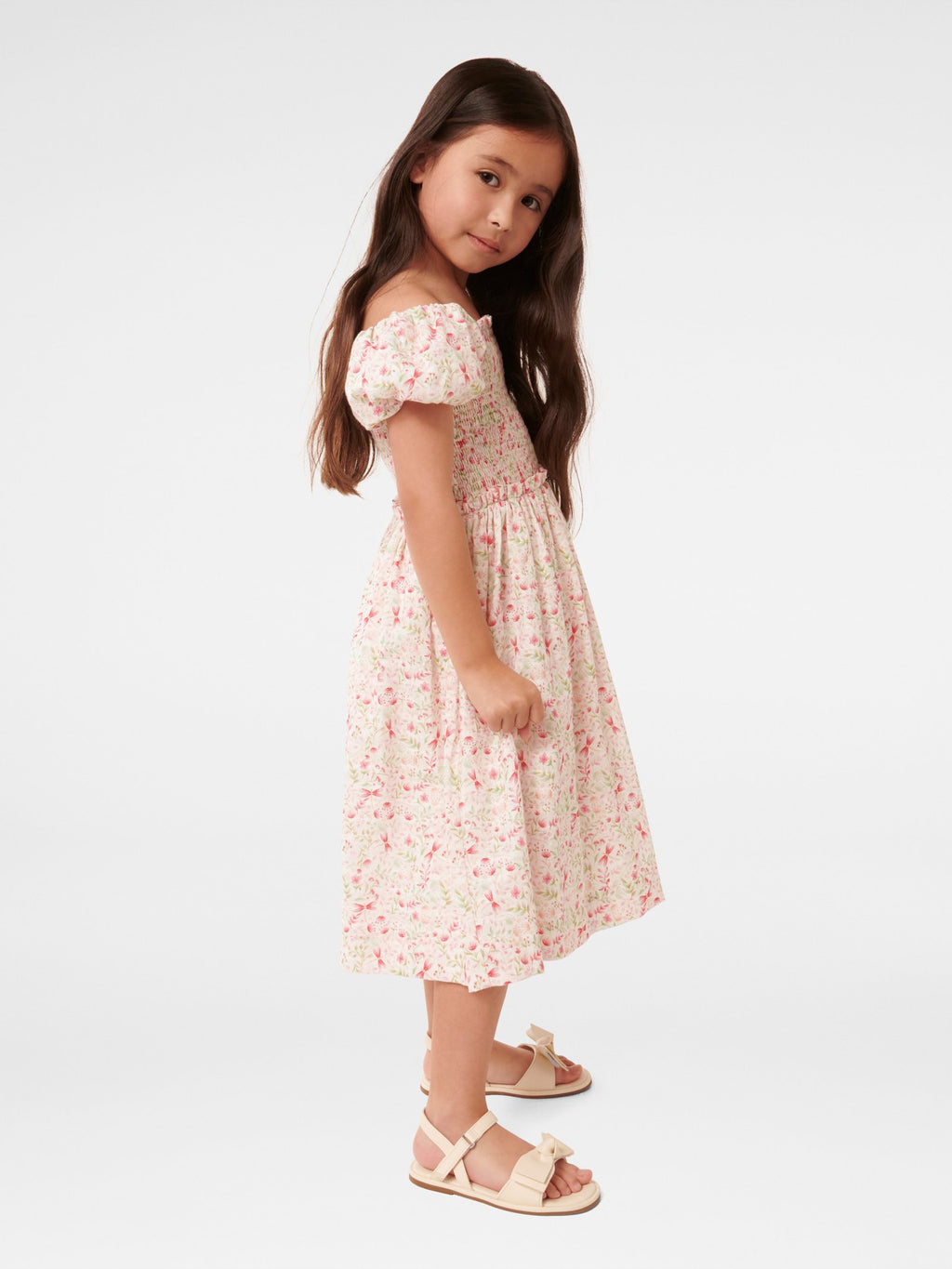 Bianca Shirred Girls Dress