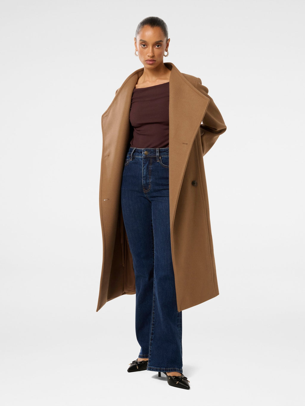  Ari Petite Funnel Neck Coat