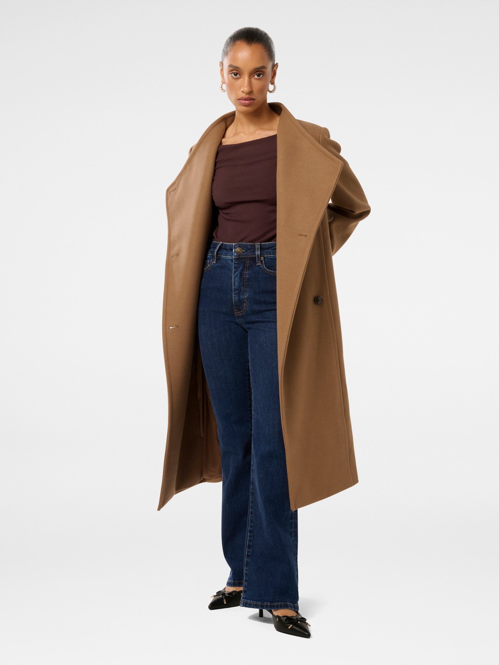  Ari Petite Funnel Neck Coat