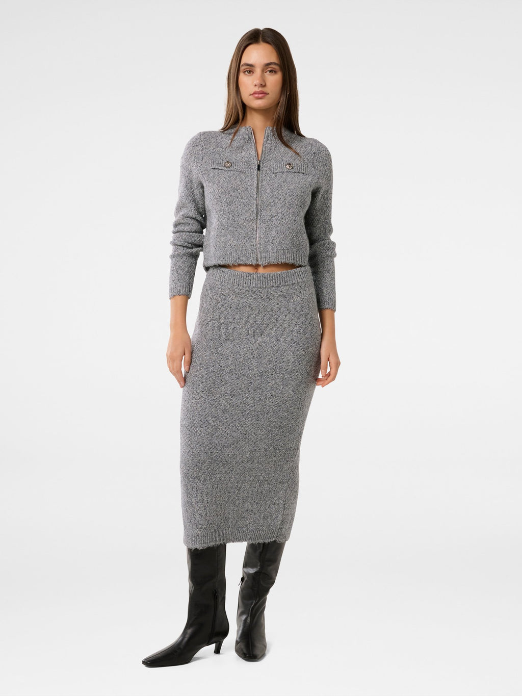  Sasha Boucle Co-ord Midi Skirt