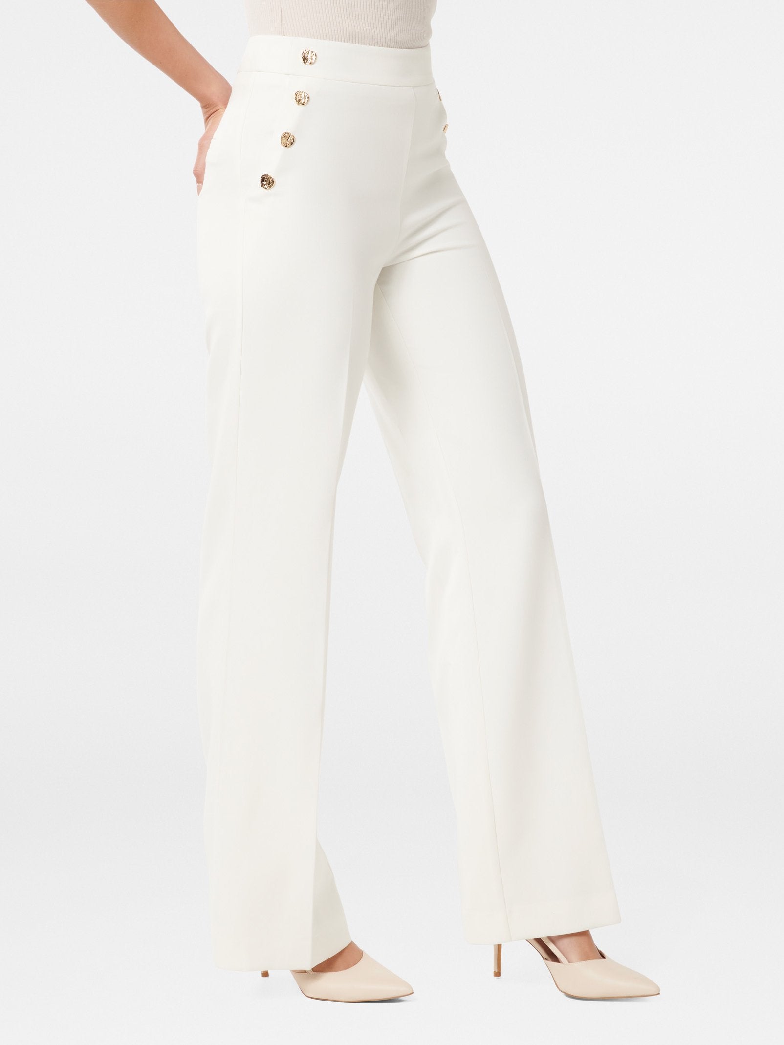  Kehlani Button Wide Leg Pant