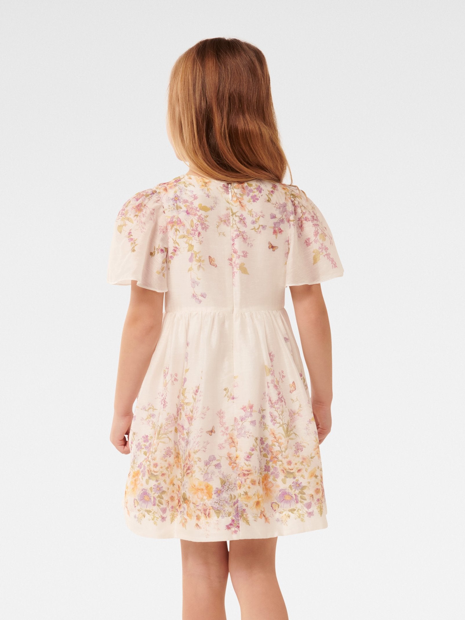 Olivia Placement Print Flutter Dress