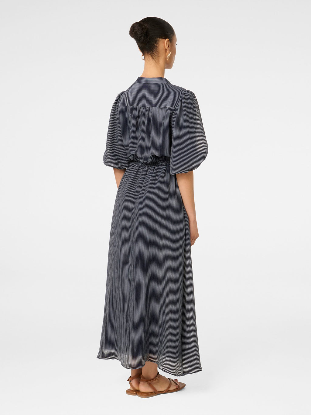  Lucy Petite Self Stripe Belt Midi Dress