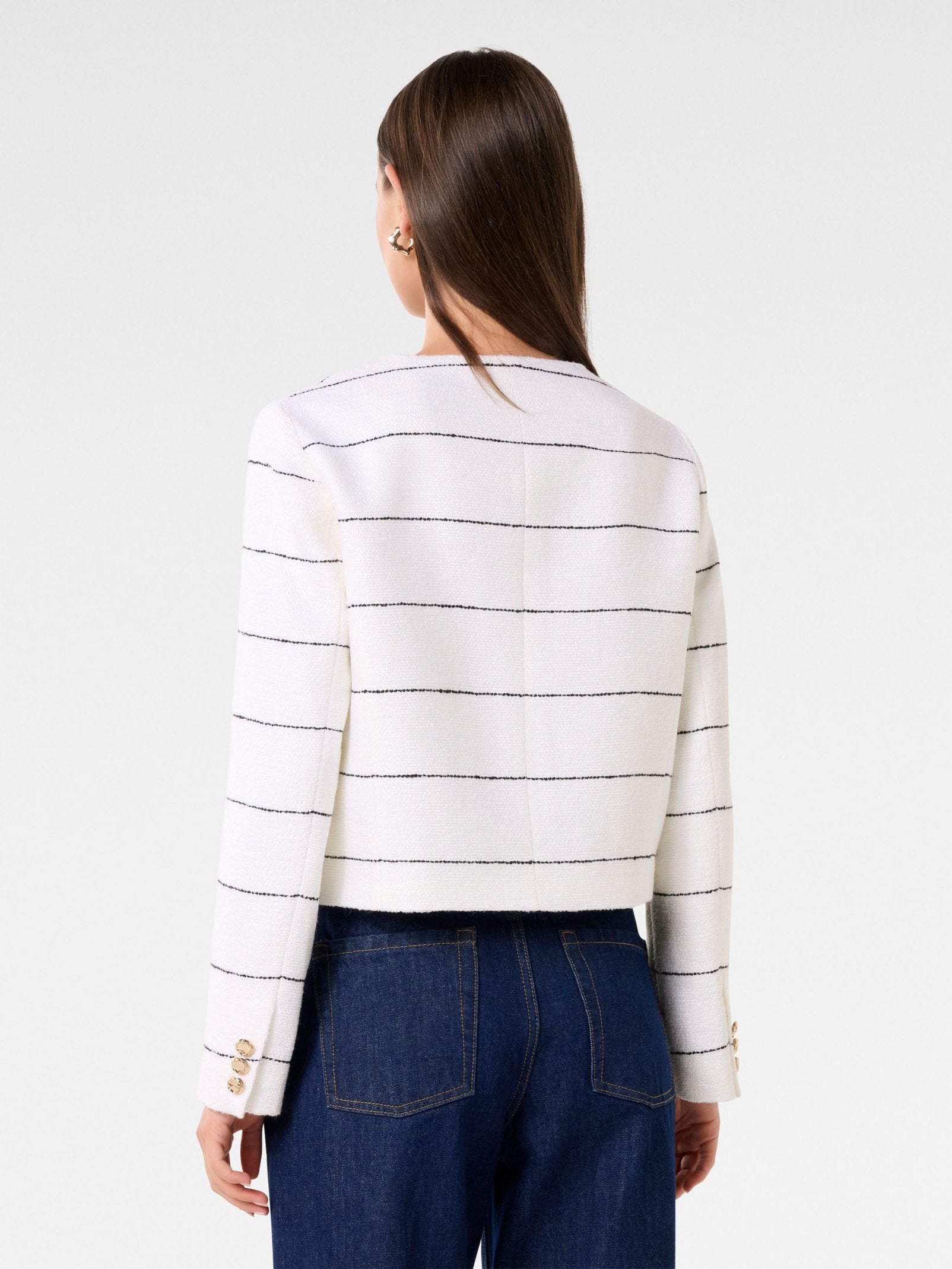  Lila Stripe Boucle Jacket