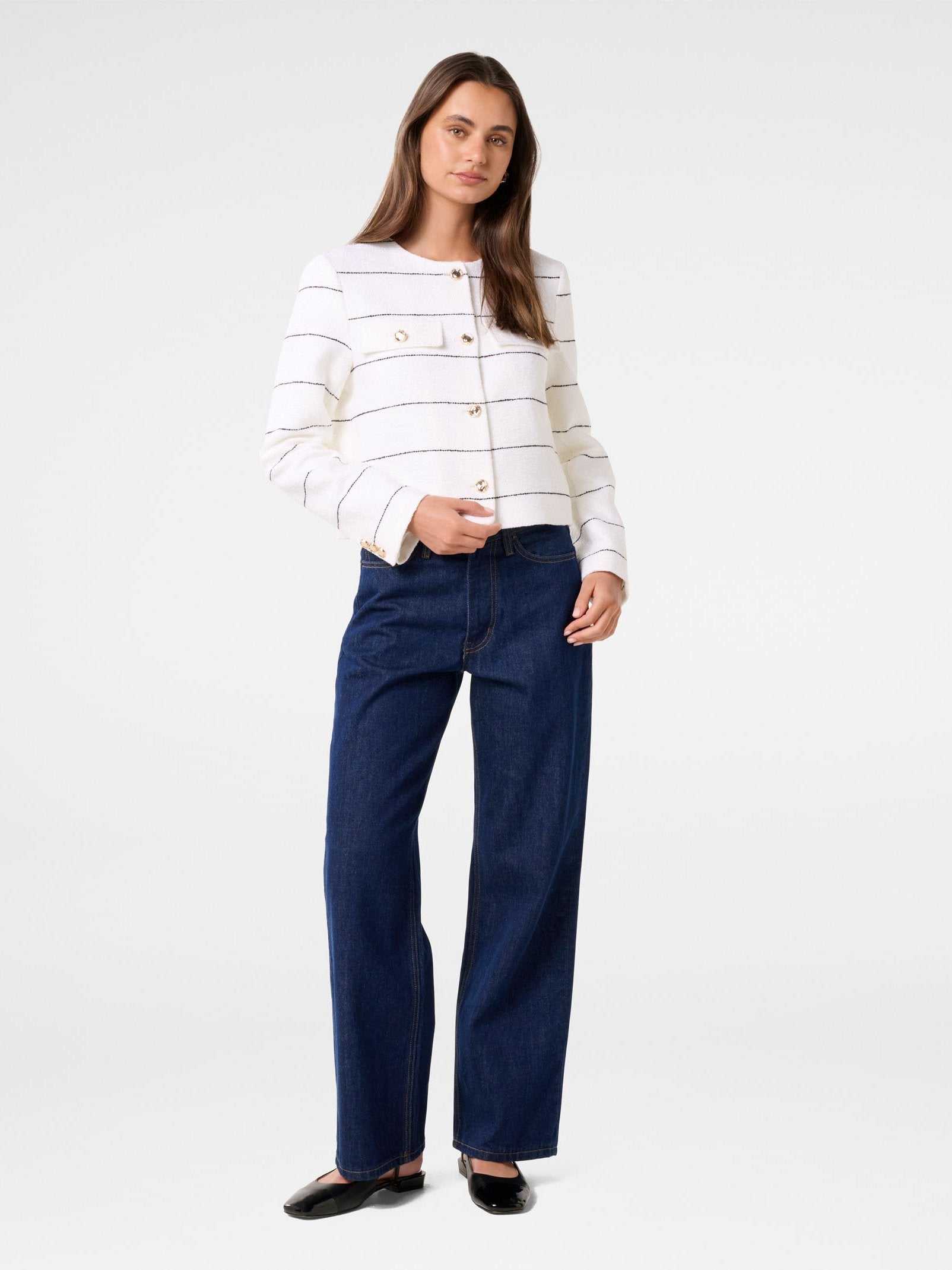  Lila Stripe Boucle Jacket