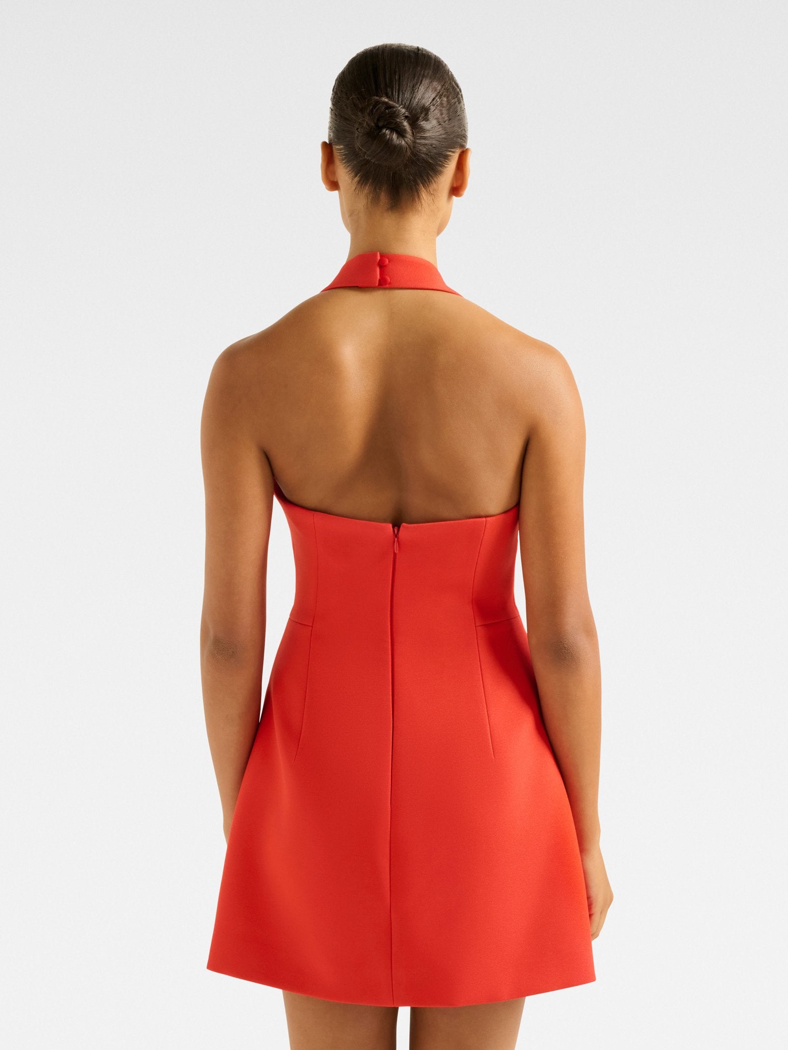  Ricki Halter Hook and Eye Mini Dress