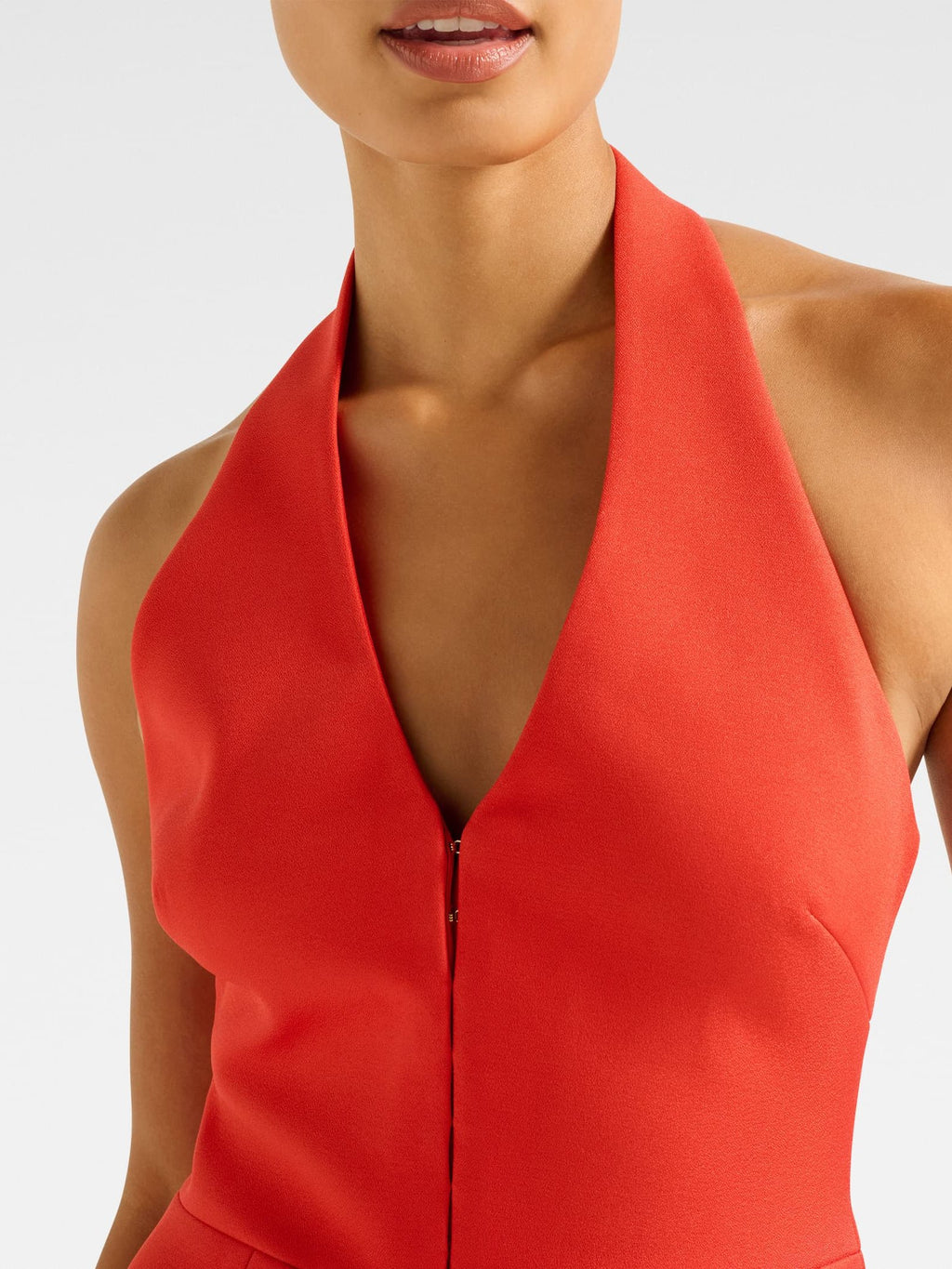  Ricki Halter Hook and Eye Mini Dress