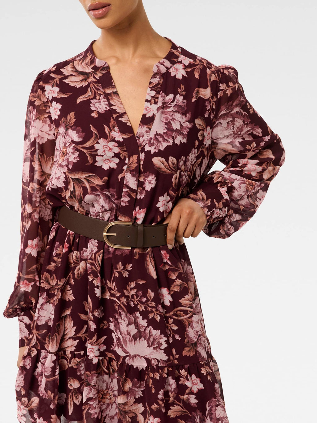  Hollie Petite Blouson Sleeve Mini Dress