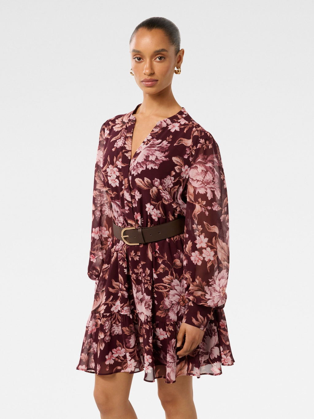  Hollie Petite Blouson Sleeve Mini Dress