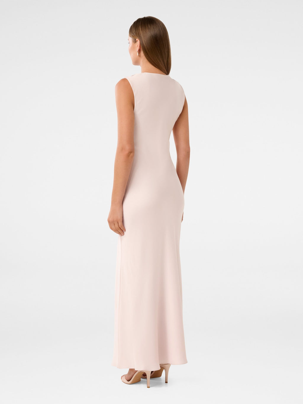  Ava Draped Satin Maxi Dress
