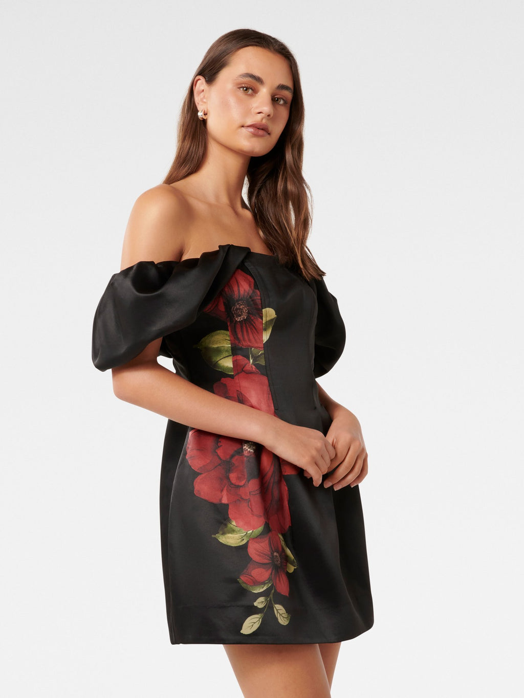  Janice Off Shoulder Mini Dress