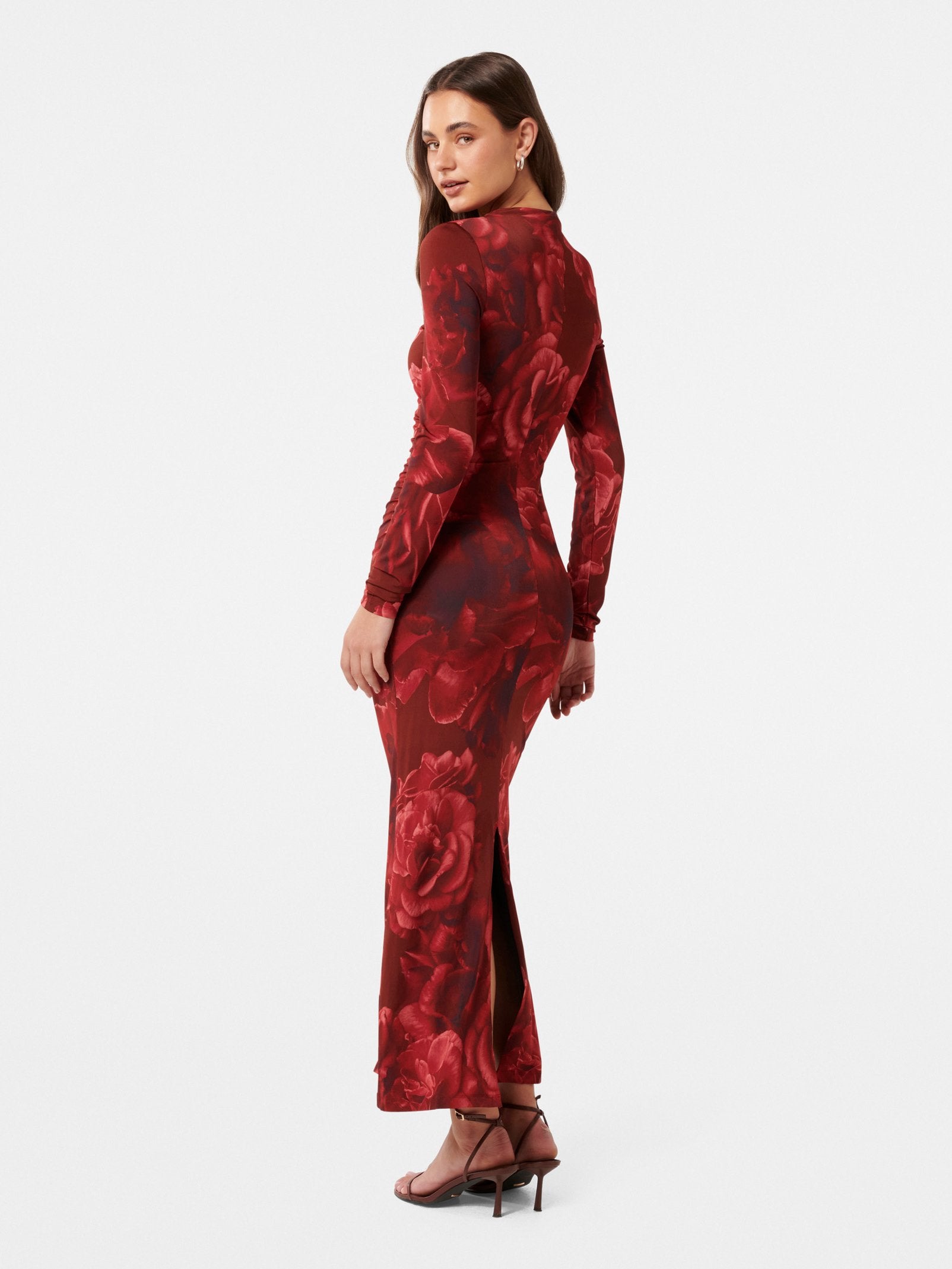  Loretta Ruched Side Midi Dress