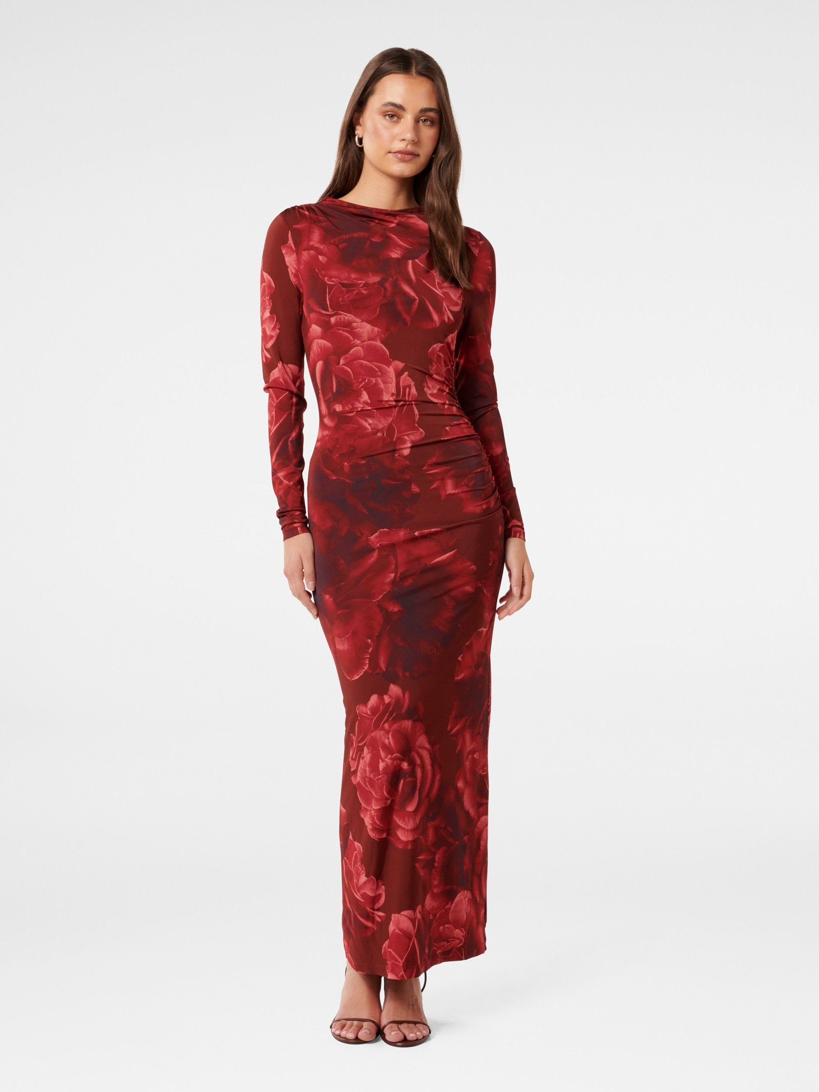 Loretta Ruched Side Midi Dress