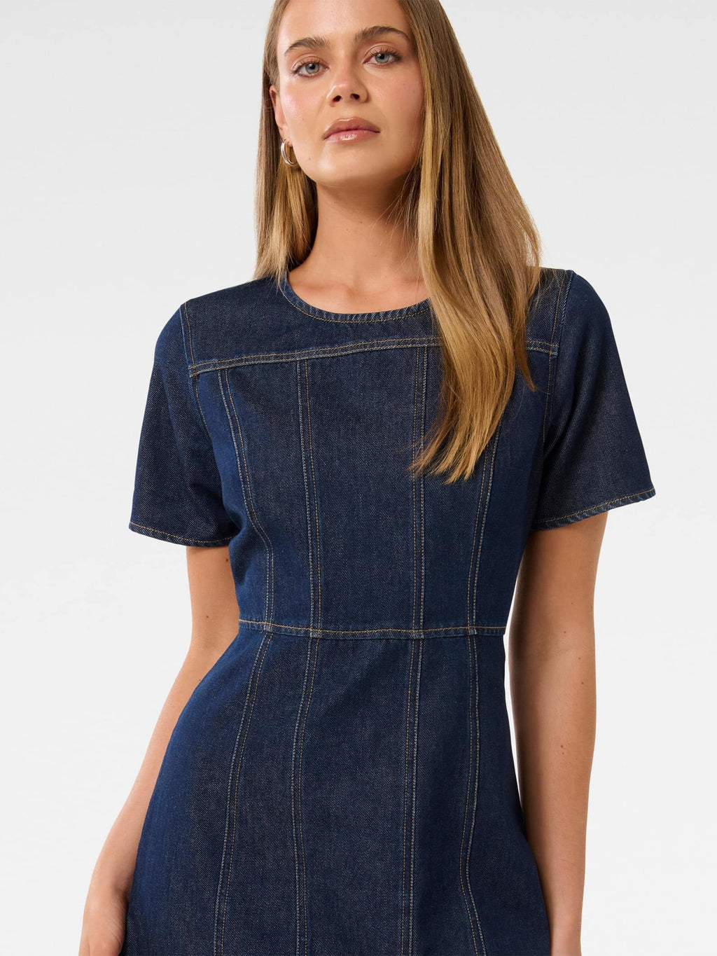 Bleu Shift Denim Mini Dress