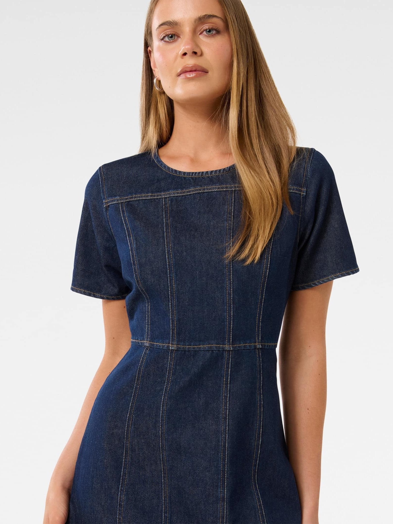 Bleu Shift Denim Mini Dress