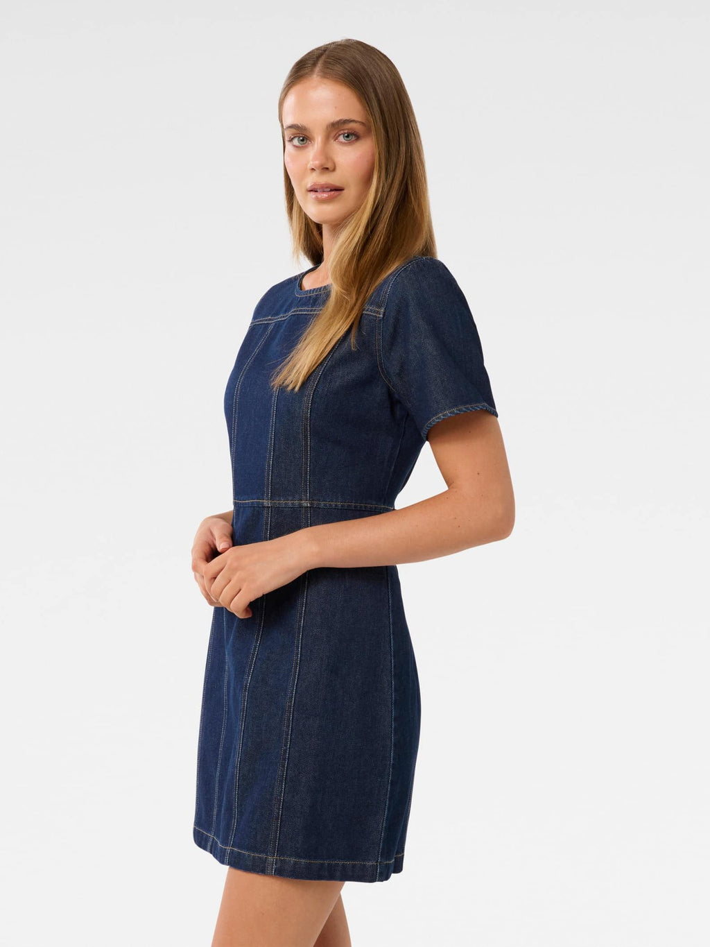 Bleu Shift Denim Mini Dress