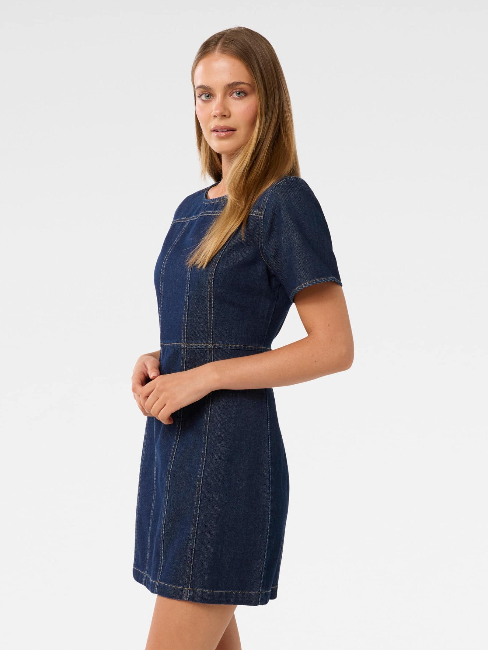 Bleu Shift Denim Mini Dress