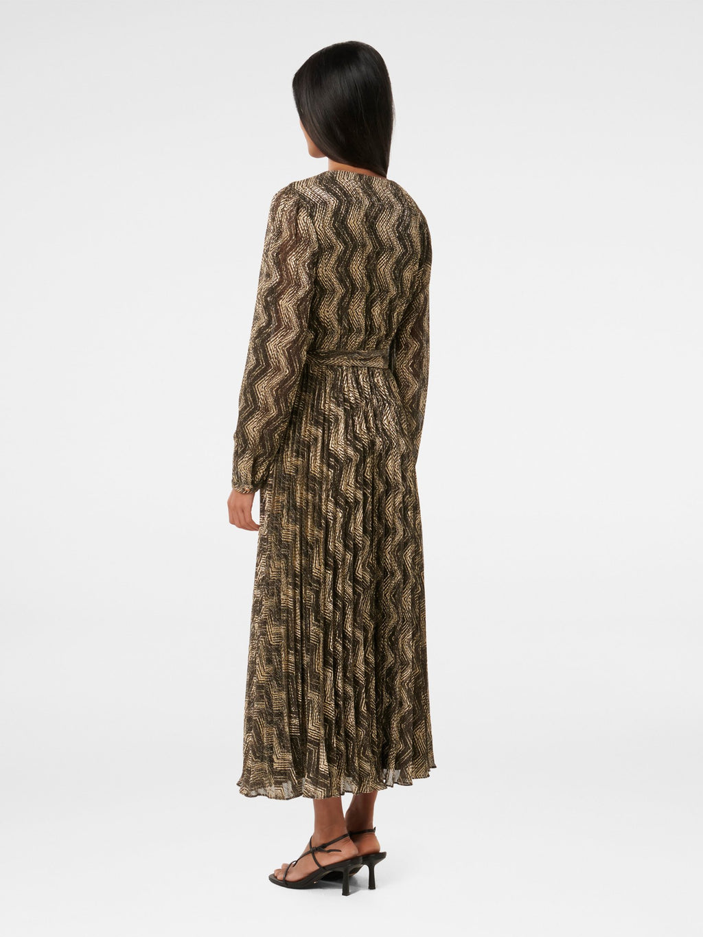  Tyler Petite Plisse Belted Midi Dress