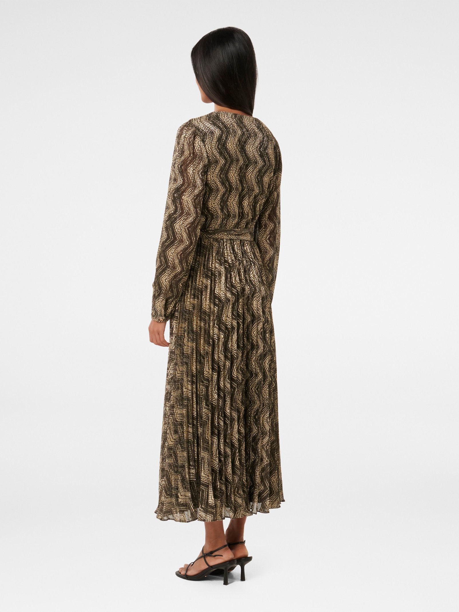  Tyler Petite Plisse Belted Midi Dress