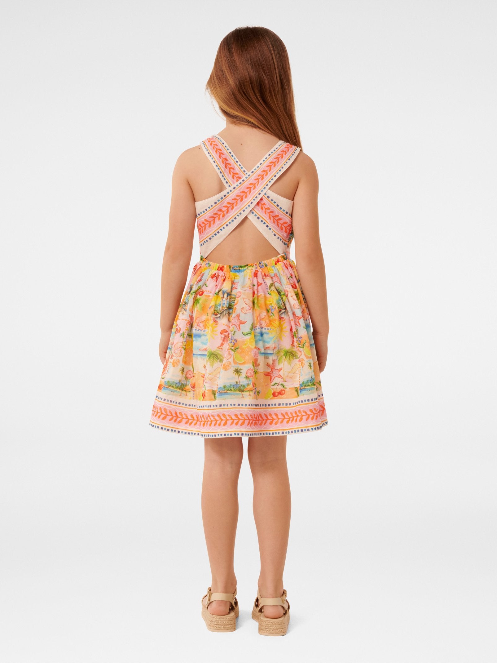  Piper Cross Back Girls Dress