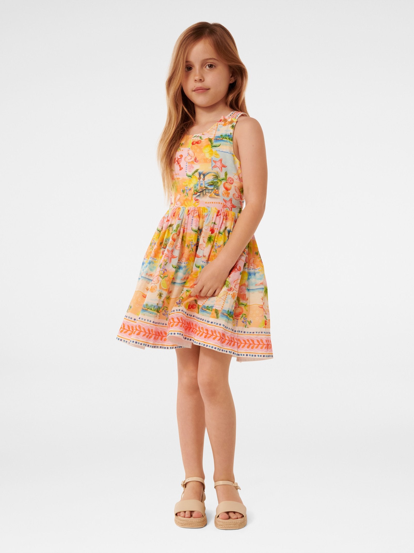  Piper Cross Back Girls Dress