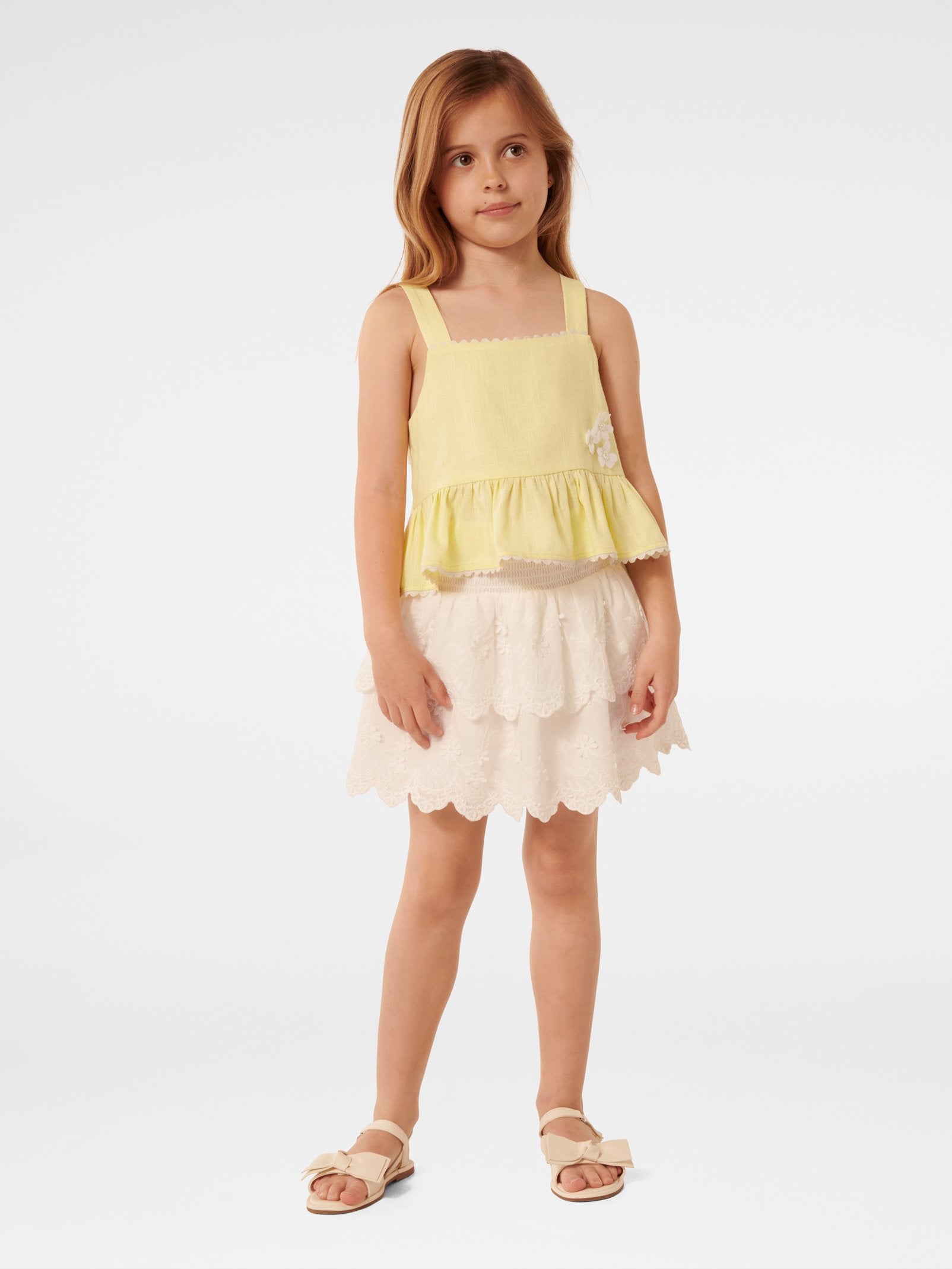  Jasmine Crop Girls Peplum Top