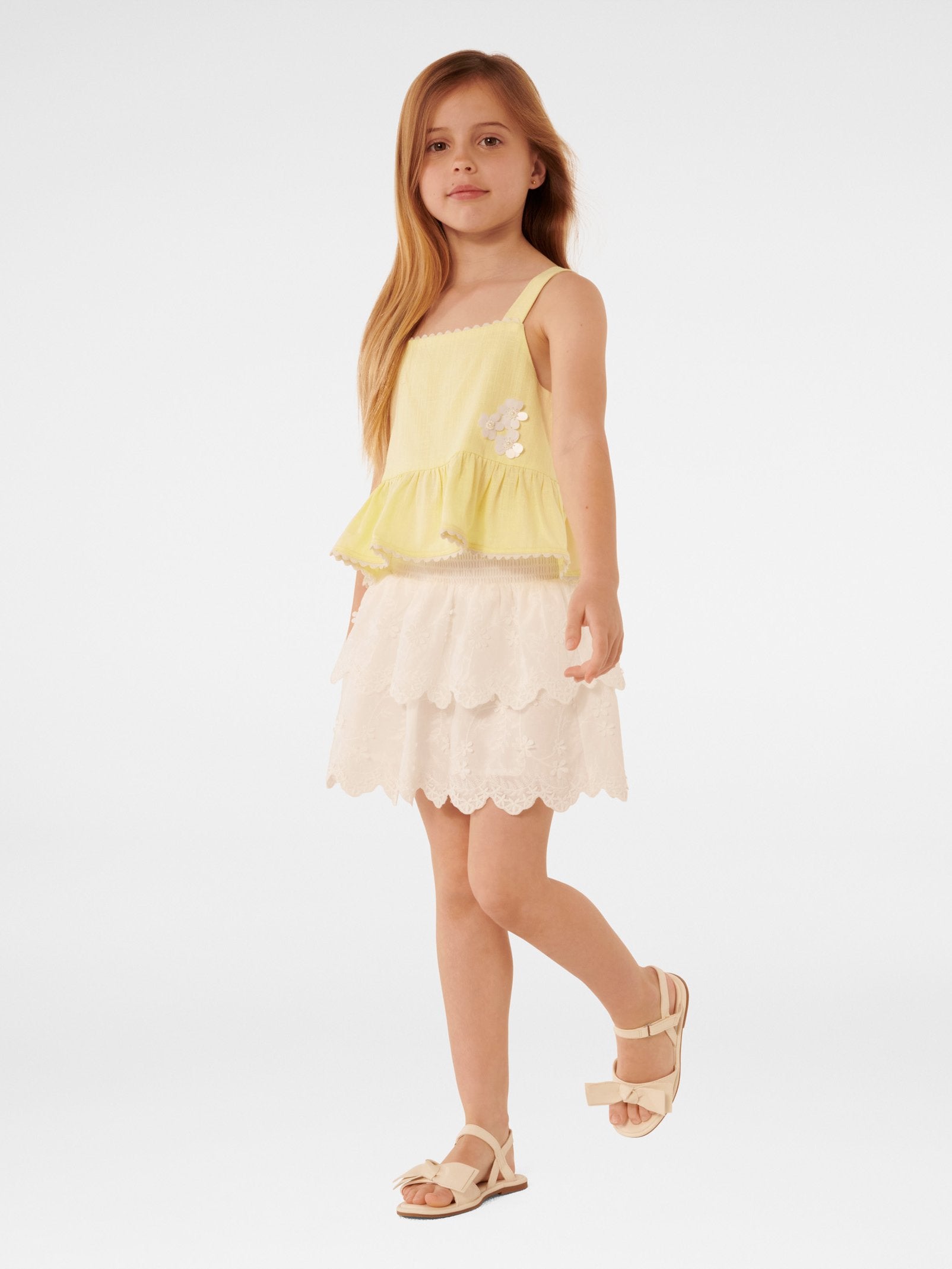  Jasmine Crop Girls Peplum Top