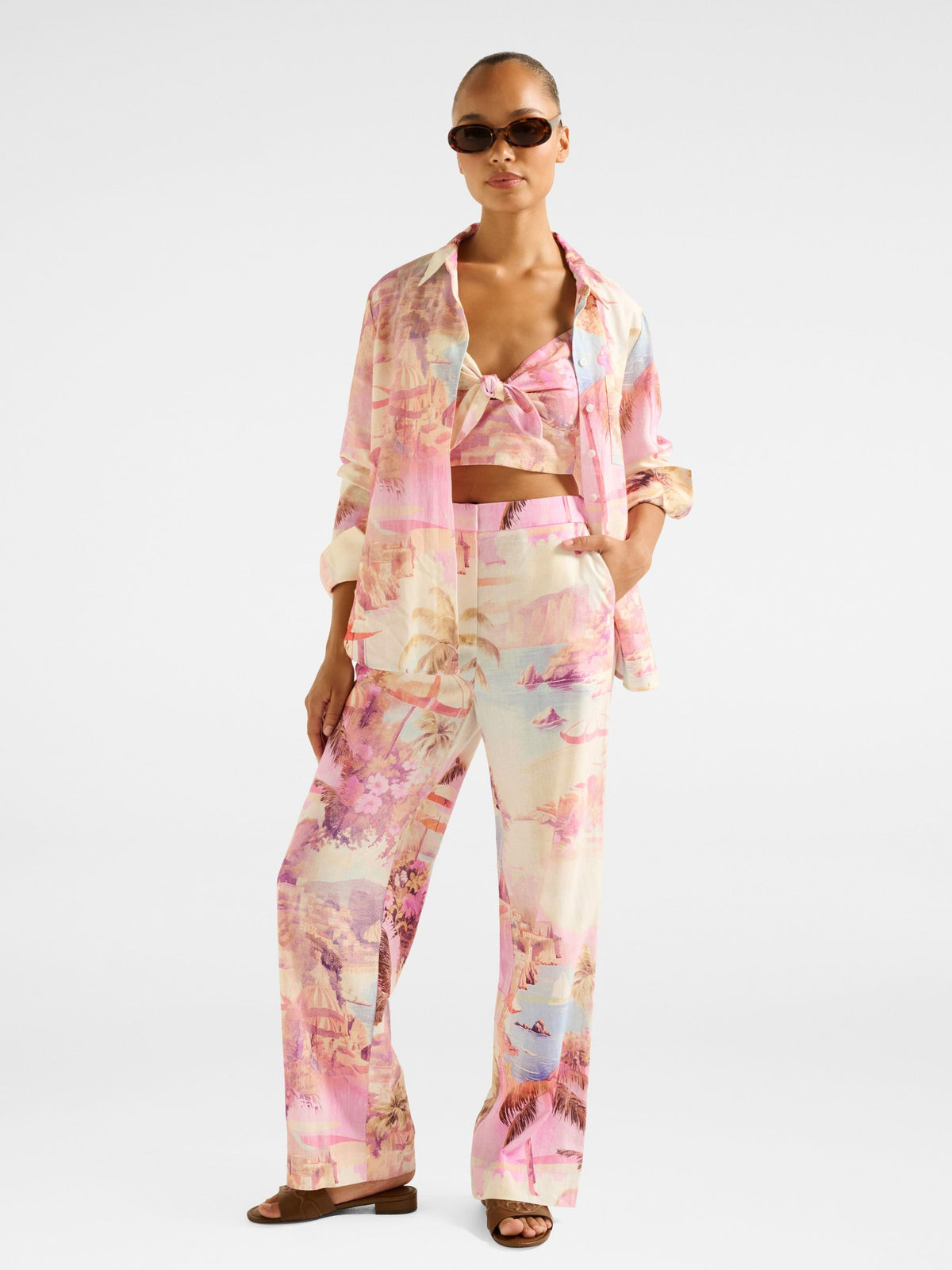 Miley Linen Wide Leg Pant