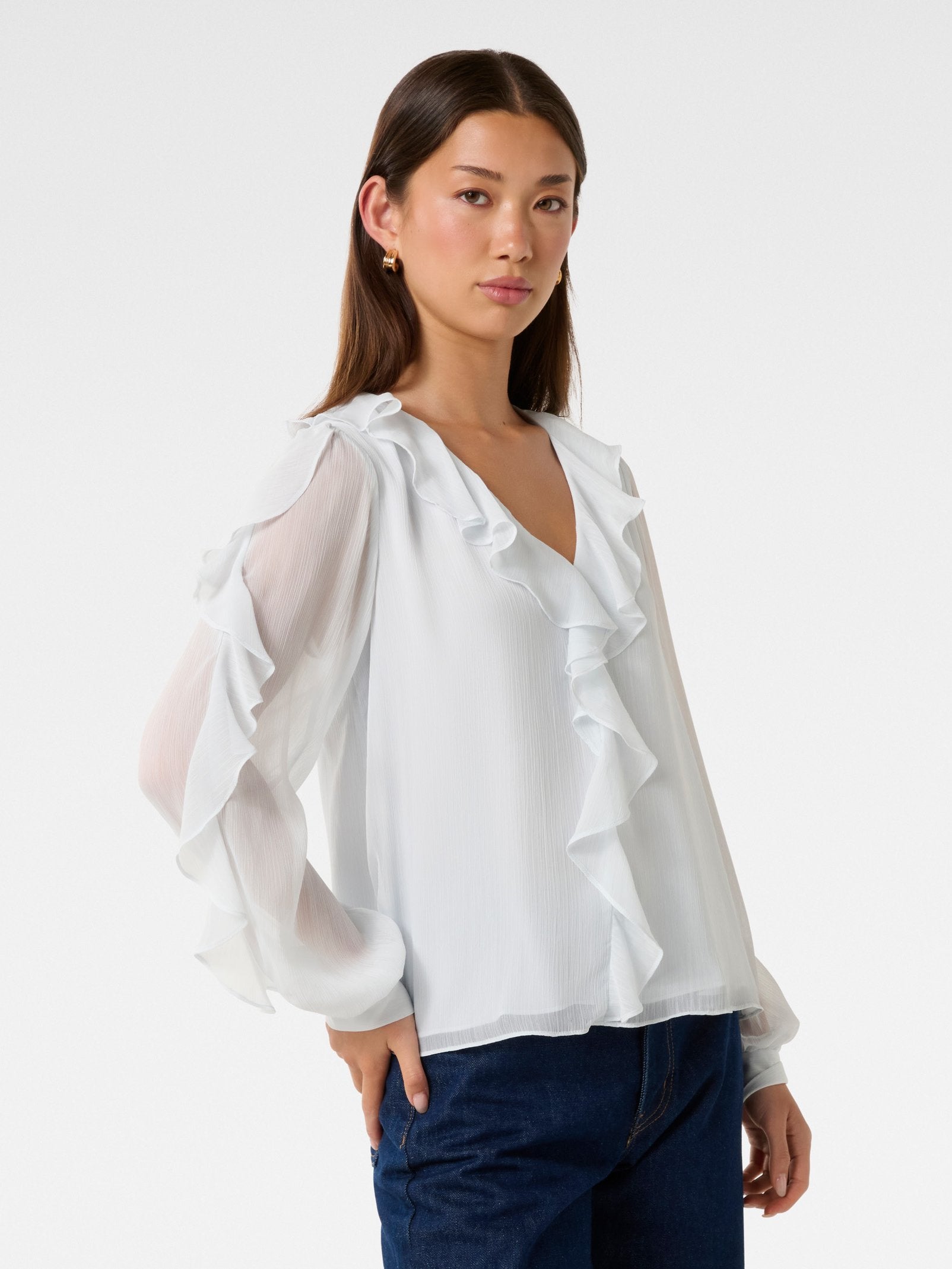 Novi Ruffle Front Blouse